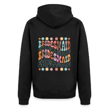 Demoiselle d’honneur Fille Groovy Bachelorette - Veste à capuche bio Premium Unisexe - noir - Dos - Nico (187cm)