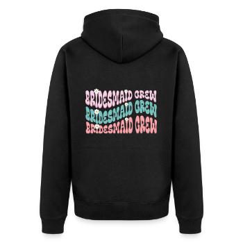 Demoiselle d’honneur fille groovy bachelorette - Veste à capuche bio Premium Unisexe - noir - Dos - Nico (187cm)
