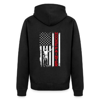 House Painter Decorator American - Unisex Premium Organic Zip Hoodie - black - Back - Nico (187cm)