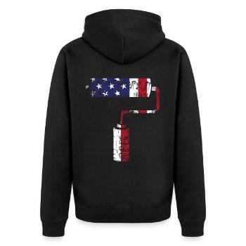 House Painter Decorator Paint - Unisex Premium Bio Zip Hoodie - Schwarz - Hinten - Nico (187cm)