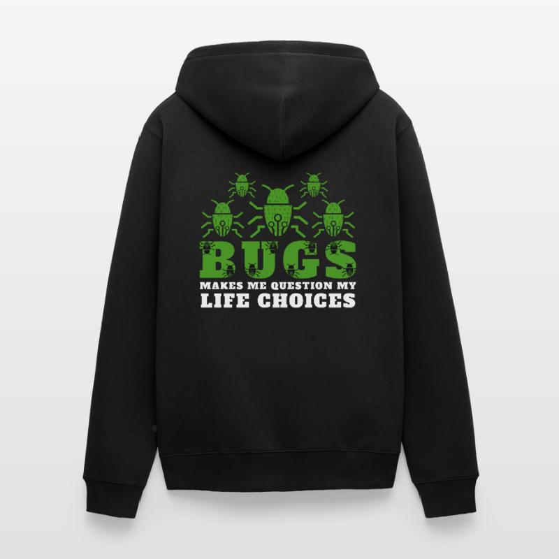 Computer Bugs Binary Codes Funny Programming Unisex Premium Bio Zip Hoodie