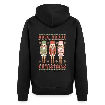 Noix de Noël Vacances du Père Noël Noël moche - Veste à capuche bio Premium Unisexe - noir - Dos - Nico (187cm)