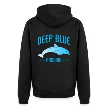 Scuba Diving, Scuba Diving, Holiday Sea Diver - Unisex Premium Organic Zip Hoodie - black - Back - Nico (187cm)