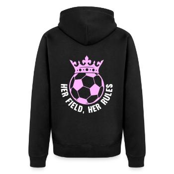 Soccer féminin, Football féminin, Football féminin - Veste à capuche bio Premium Unisexe - noir - Dos - Nico (187cm)