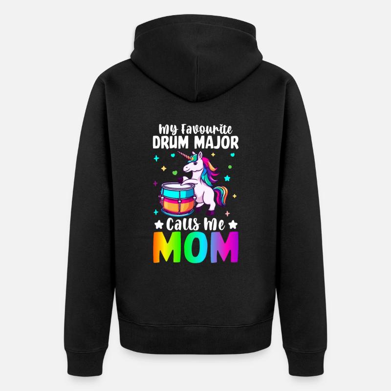 Batteur Batteur Maman - Veste à capuche bio Premium Unisexe - noir