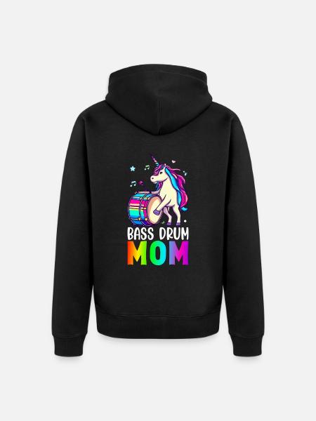 Drummer Drummer Mom - Unisex Premium Organic Zip Hoodie - black
