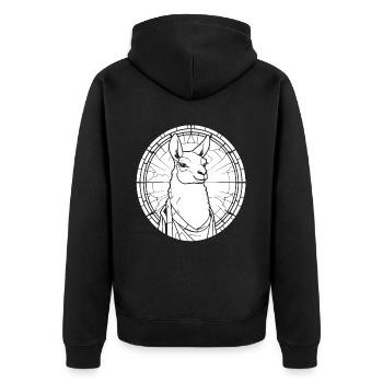 Lama chrétien chrétien - Veste à capuche bio Premium Unisexe - noir - Dos - Nico (187cm)