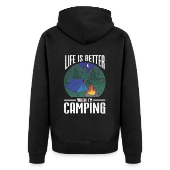 Camping Cadeau Campfire Nature Camper - Veste à capuche bio Premium Unisexe - noir - Dos - Nico (187cm)