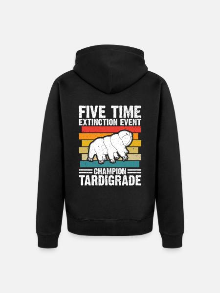 Microbiology -Biologist Gift Tardigrades - Unisex Premium Organic Zip Hoodie - black