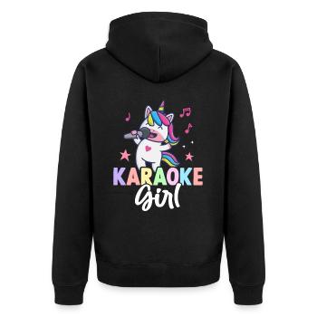 Singing Music Lovers Singers - Unisex Premium Organic Zip Hoodie - black - Back - Nico (187cm)