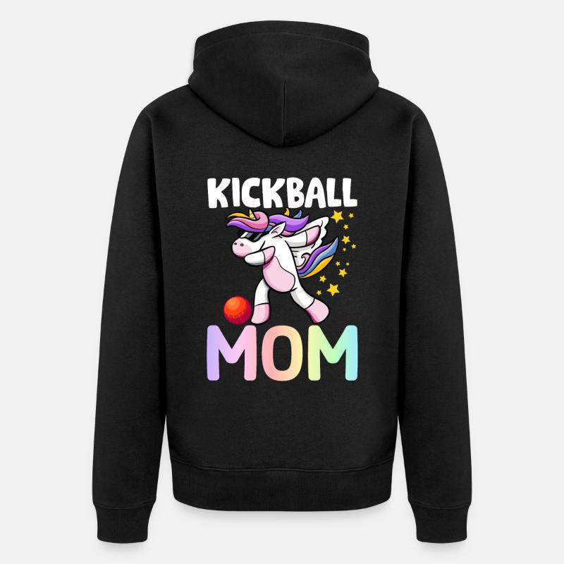 Joueur de kickball - Veste à capuche bio Premium Unisexe - noir
