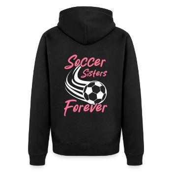 Soccer féminin, Football féminin, Football féminin - Veste à capuche bio Premium Unisexe - noir - Dos - Nico (187cm)