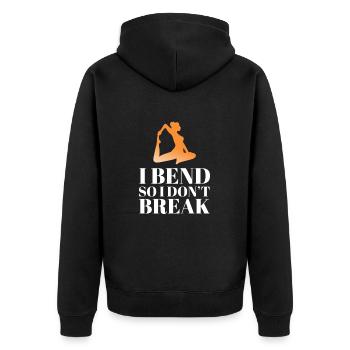 Méditation méditer Zen Yoga cadeau - Veste à capuche bio Premium Unisexe - noir - Dos - Nico (187cm)