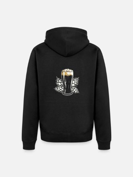 Beer Beer Lover Hop - Unisex Premium Organic Zip Hoodie - black