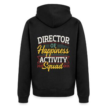 Activity Director Appreciation - Unisex Premium Bio Zip Hoodie - Schwarz - Hinten - Nico (187cm)