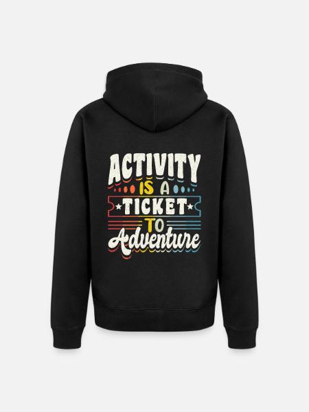 Activity Assistant Squad Team - Unisex Premium Bio Zip Hoodie - Schwarz