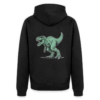 Trex T Rex Dino Grand - Veste à capuche bio Premium Unisexe - noir - Dos - Nico (187cm)