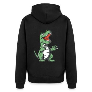 Trex T Rex Dino Cool - Veste à capuche bio Premium Unisexe - noir - Dos - Nico (187cm)