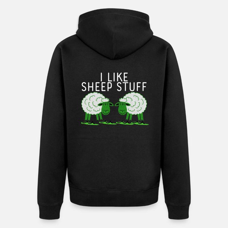 Sheep Joke Cheap Stuff - Unisex Premium Bio Zip Hoodie - Schwarz