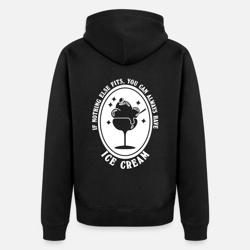 Coupe de crème glacée - Veste à capuche bio Premium Unisexe - noir