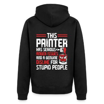 House Painter Decorator This - Unisex Premium Organic Zip Hoodie - black - Back - Nico (187cm)