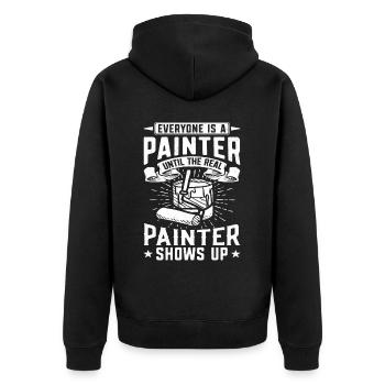 House Painter Decorator Everyone - Unisex Premium Bio Zip Hoodie - Schwarz - Hinten - Nico (187cm)