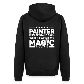 House Painter Decorator Painter - Unisex Premium Organic Zip Hoodie - black - Back - Nico (187cm)