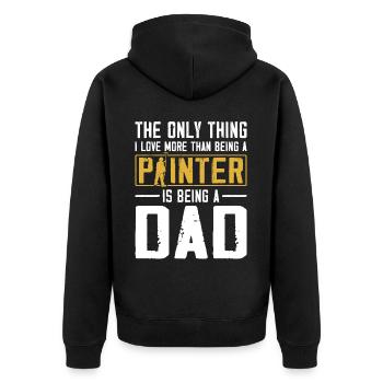 House Painter Decorator Dad The - Unisex Premium Organic Zip Hoodie - black - Back - Nico (187cm)