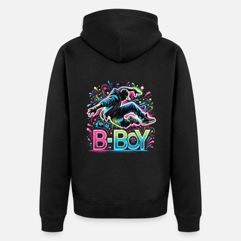 Breakdance Breakdancer Breakdance Enfants - Veste à capuche bio Premium Unisexe - noir