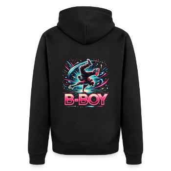 Breakdance Breakdancer Breakdance Kids - Unisex Premium Organic Zip Hoodie - black - Back - Nico (187cm)
