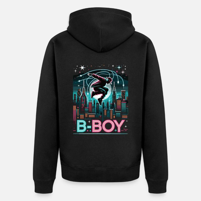 Breakdance Breakdancer Breakdance Enfants - Veste à capuche bio Premium Unisexe - noir