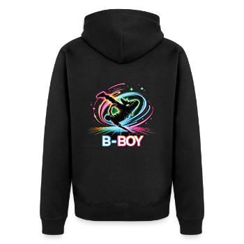 Breakdance Breakdancer Breakdance Kids - Unisex Premium Organic Zip Hoodie - black - Back - Nico (187cm)