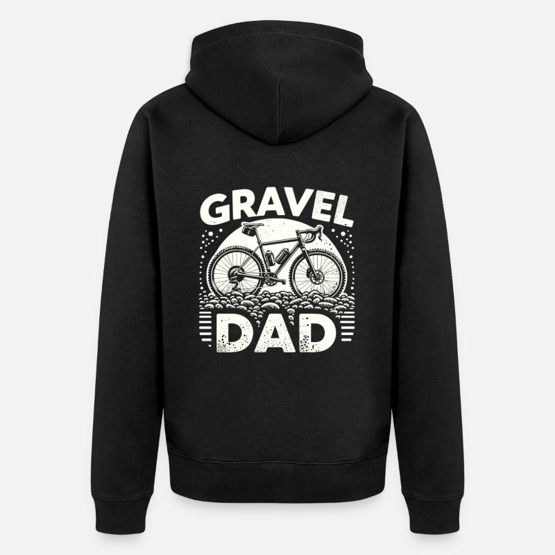 Papa gravel - Veste à capuche bio Premium Unisexe - noir