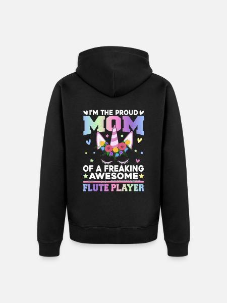 Flautist - Unisex Premium Organic Zip Hoodie - black