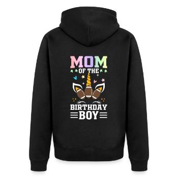 Maman joueuse de football - Veste à capuche bio Premium Unisexe - noir - Dos - Nico (187cm)