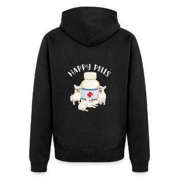 Chihuahua chien chien école chien propriétaire cadeau - Veste à capuche bio Premium Unisexe - noir - Dos - Nico (187cm)