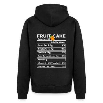 Gâteau aux fruits drôle pour la nutrition de Thanksgiving en famille - Veste à capuche bio Premium Unisexe - noir - Dos - Nico (187cm)