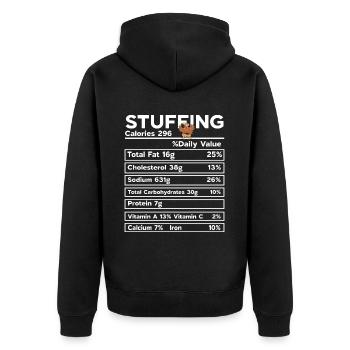 Farce amusante pour la nutrition de Thanksgiving en famille - Veste à capuche bio Premium Unisexe - noir - Dos - Nico (187cm)