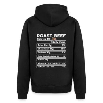 Funny Apple Pie for Family Thanksgiving Nutrition - Unisex Premium Organic Zip Hoodie - black - Back - Nico (187cm)