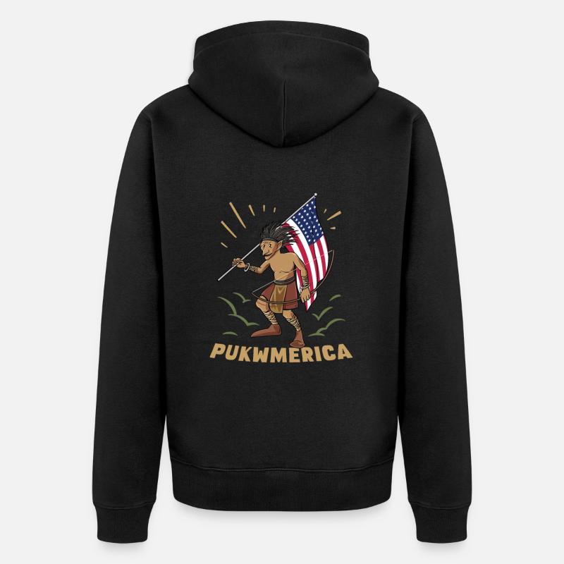 Folklore, créatures mythiques, Indiens - Veste à capuche bio Premium Unisexe - noir