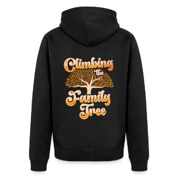 Genealogie Genetik Genealogist Vorfahren - Unisex Premium Bio Zip Hoodie - Schwarz - Hinten - Nico (187cm)