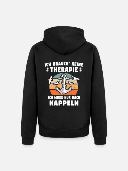 Kappeln Sprüche - Unisex Premium Bio Zip Hoodie - Schwarz
