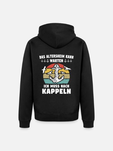 Kappeln Sprüche - Unisex Premium Bio Zip Hoodie - Schwarz