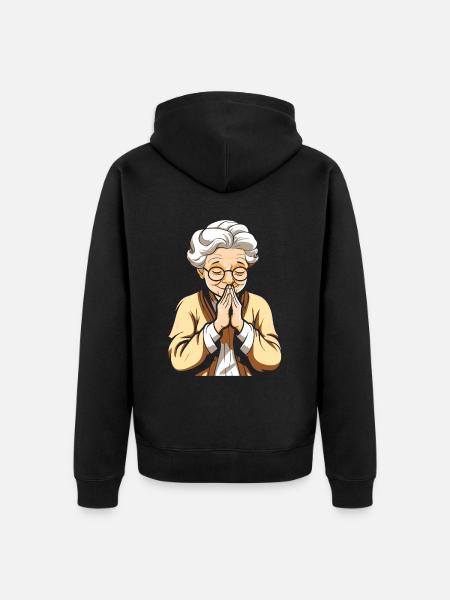 Christian Christianity Praying - Unisex Premium Organic Zip Hoodie - black
