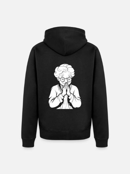 Christian Christianity Praying - Unisex Premium Organic Zip Hoodie - black