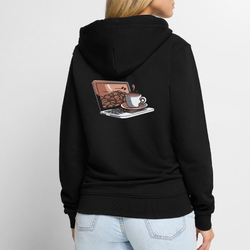 Développeur, Codeur, Programmeur, Café Veste à capuche bio Premium Unisexe