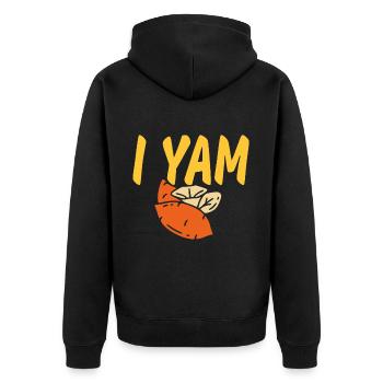 She's my sweet potato I yam, I yam too Thanksgivin - Veste à capuche bio Premium Unisexe - noir - Dos - Nico (187cm)