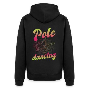 Pole Dance Dancer, Pole Dance, Pole Dancing - Unisex Premium Organic Zip Hoodie - black - Back - Nico (187cm)