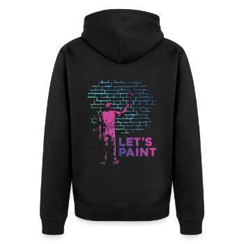 House Painter Decorator Retro 80s - Unisex Premium Organic Zip Hoodie - black - Back - Nico (187cm)