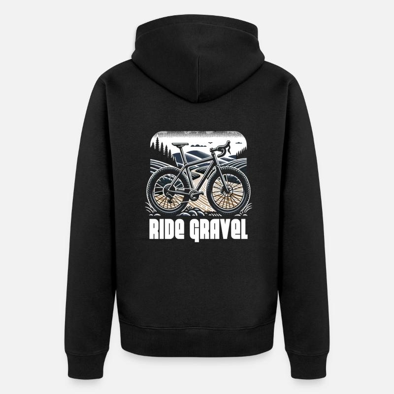 Roulez sur le gravier - Veste à capuche bio Premium Unisexe - noir